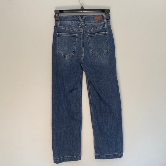 Judy Blue Dark Wash Wide Leg Jeans - Picture 2 of 6